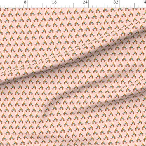 Spoonflower Fabric - Retro Roller Skates Skate Skating Rainbow 198...