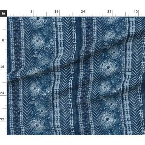 Spoonflower Fabric - Shibori Japanese Tie Dye Blue Asian Indigo St...