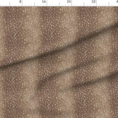 Spoonflower Fabric - Soft Deer Hide Taupe Skin Woodland Printed on...