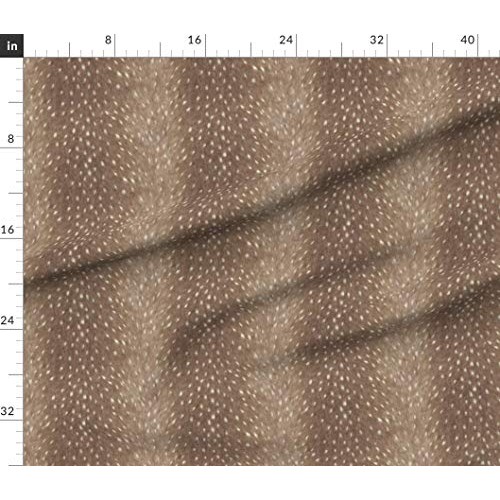 Spoonflower Fabric - Soft Deer Hide Taupe Skin Woodland Printed on...