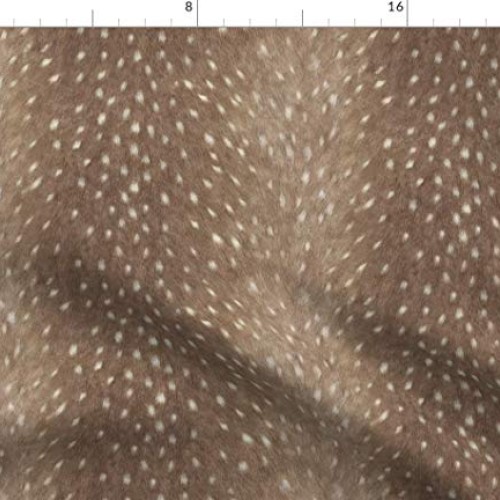 Spoonflower Fabric - Soft Deer Hide Taupe Skin Woodland Printed on...