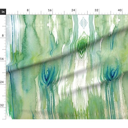 Spoonflower Fabric - Wood Abstract Watercolor Grain Cabin Contempo...