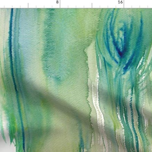 Spoonflower Fabric - Wood Abstract Watercolor Grain Cabin Contempo...