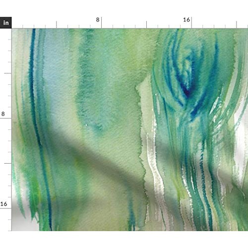 Spoonflower Fabric - Wood Abstract Watercolor Grain Cabin Contempo...