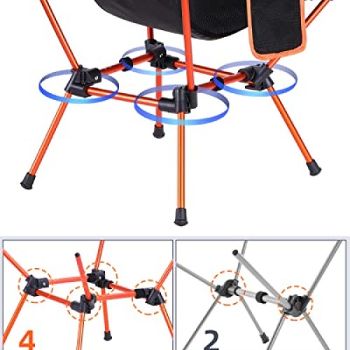 Sportneer Lightweight Portable Folding Camping Chair Compact Beach...