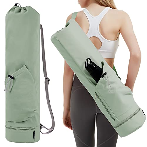 sportsnew Yoga Mat Bag with Water Bottle Pocket and Bottom Wet Poc...