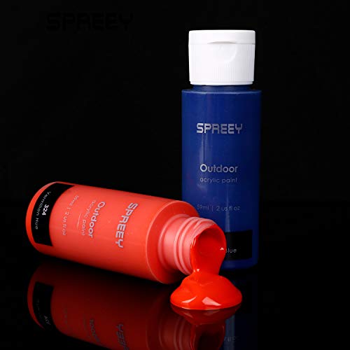 SPREEY Acrylic Paint Set of 18 Colors Large 18x59ml 2Oz for Pain...