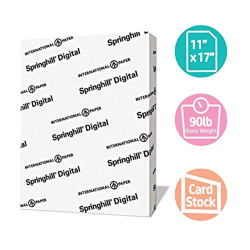 Springhill Cardstock Paper, White Paper, 90lb, 163gsm, 11 x 17, 92...