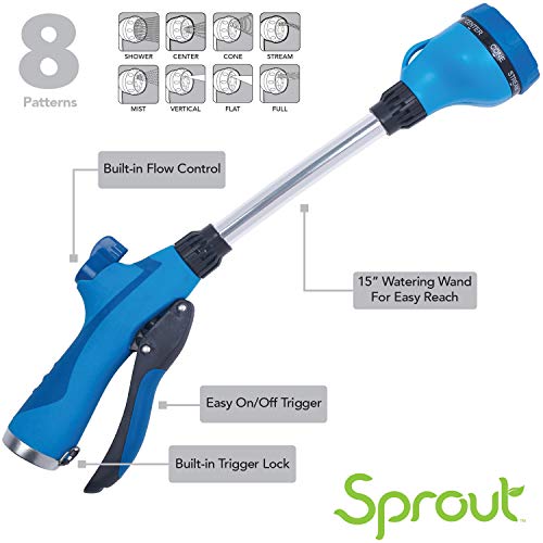 Sprout 65105-AMZ 8-Pattern 15 Watering Wand and QuickConnect Prod...