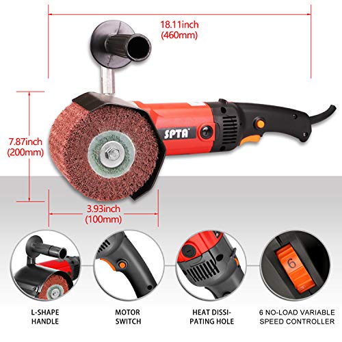 SPTA 1200W 110V Burnishing Polishing Machine with 2Pc Non-Woven Bu...