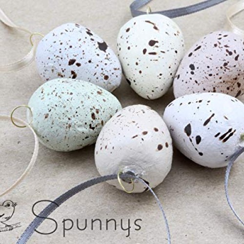 Spun Cotton Eggs 30 mm Tall - 22 Pieces Value Pack - SPUNNYS