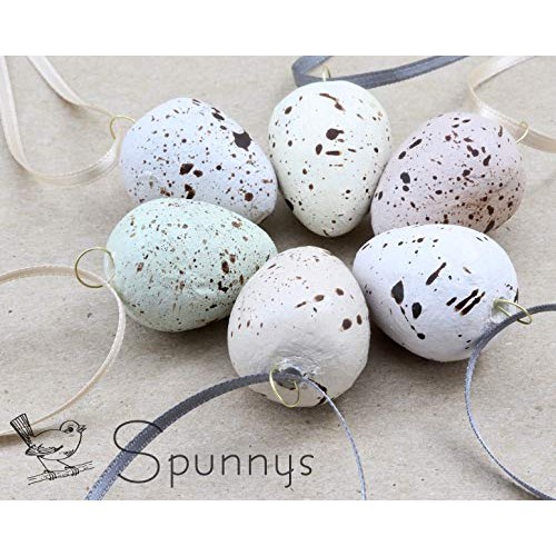 Spun Cotton Eggs 30 mm Tall - 22 Pieces Value Pack - SPUNNYS