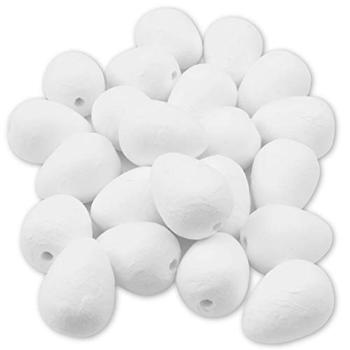 Spun Cotton Eggs 30 mm Tall - 22 Pieces Value Pack - SPUNNYS
