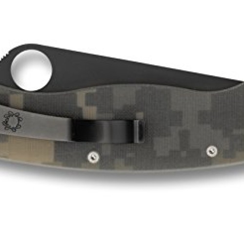 Spyderco C36GP Military Model G-10 Black Blade Plain Edge Knife,...