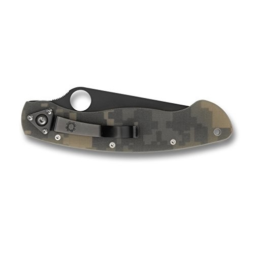 Spyderco C36GP Military Model G-10 Black Blade Plain Edge Knife,...