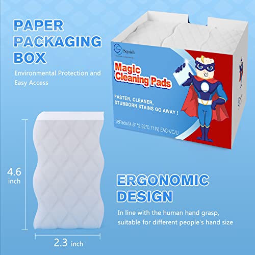 Magic Eraser Sponge, squish 18 Pack Magic Cleaning Pads for Walls ...