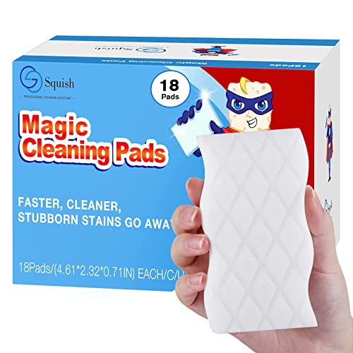 Magic Eraser Sponge, squish 18 Pack Magic Cleaning Pads for Walls ...