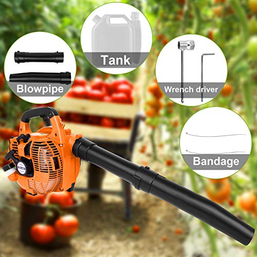 Leaf Blower, 2-Stroke Hand Held Leaf Blower,26CC Gas Powered Leaf ...