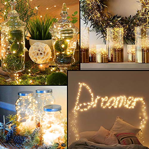 Fairy Lights, 66ft 200 Led Outdoor String Lights, Waterproof Batte...