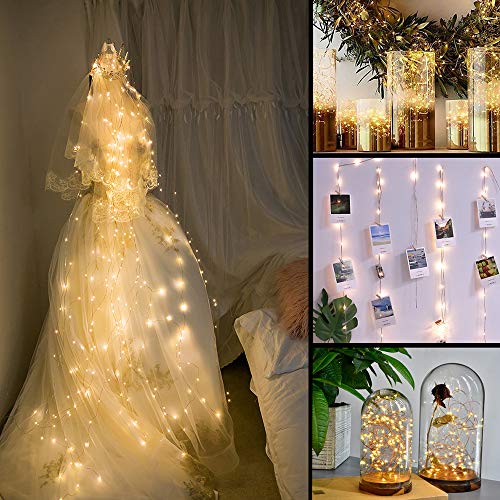Fairy Lights, 66ft 200 Led Outdoor String Lights, Waterproof Batte...