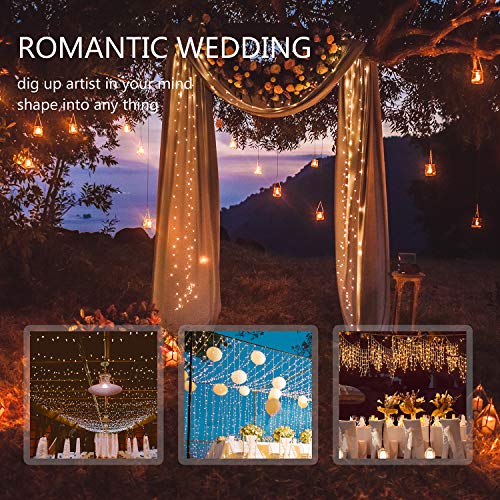 Fairy Lights, 66ft 200 Led Outdoor String Lights, Waterproof Batte...