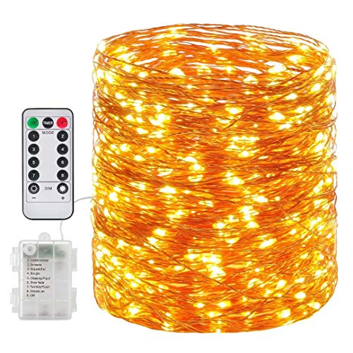 Fairy Lights, 66ft 200 Led Outdoor String Lights, Waterproof Batte...