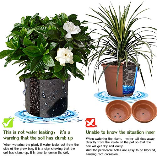 SSXY 1-Pack 65 Gallon Plant Grow Bags, Premium Series Thichkened N...