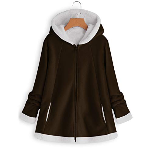 Womens Winter Warm Hooded Coat Fashion Outdoor Zip Up Long Sleeve...