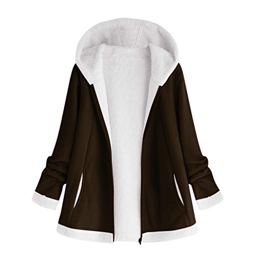 Womens Winter Warm Hooded Coat Fashion Outdoor Zip Up Long Sleeve...