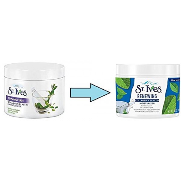St Ives Collagen Elastin Face Moisturizer Timeless Skin 10 oz Jar ...