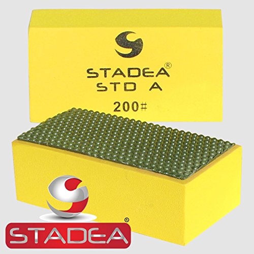 diamond sanding blocks hand pads : Grit 200 Glass, Marble, Stone,...