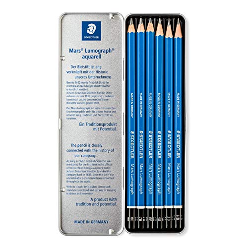 Staedtler Lumograph Graphite Drawing and Sketching Pencils 100G6, ...