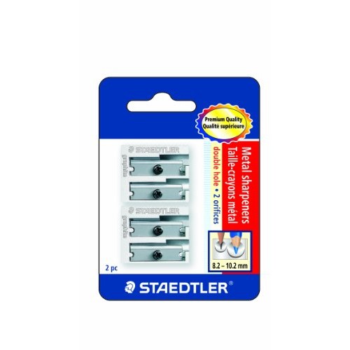 Staedtler Metal Sharpeners, Double Hole for Pencils and Colored Pe...