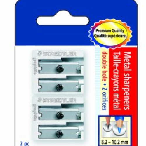 Staedtler Metal Sharpeners, Double Hole for Pencils and Colored Pe...