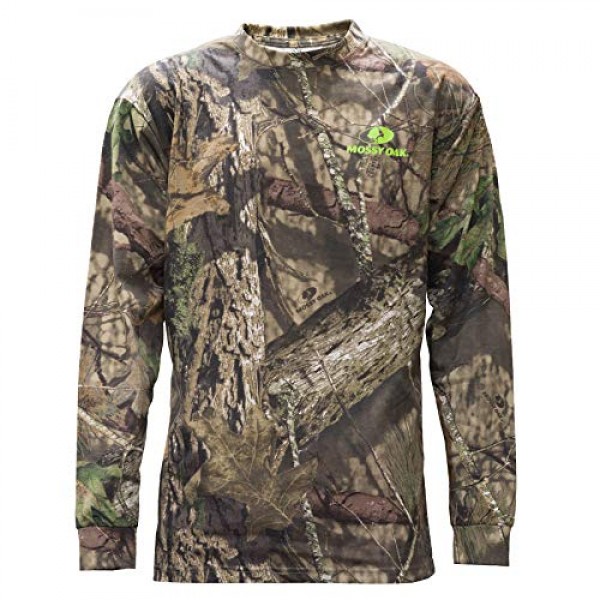 Staghorn Mens All Over Camo Long-Sleeve Tee Shirt, Mossy Oak Break...