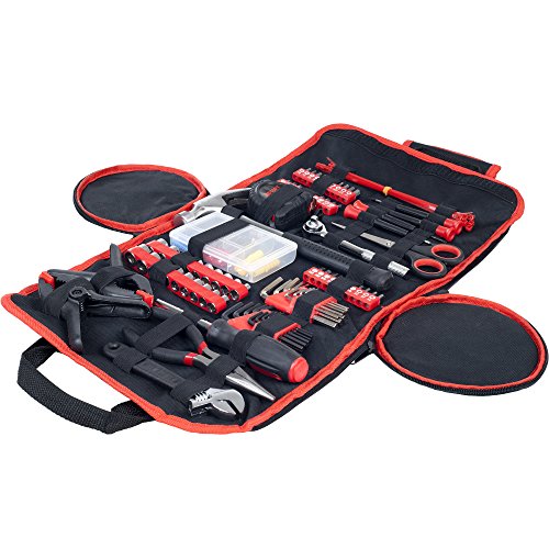 Household Hand Tools, 86 Piece Tool Set With Roll-Up Bag by Stalwa...