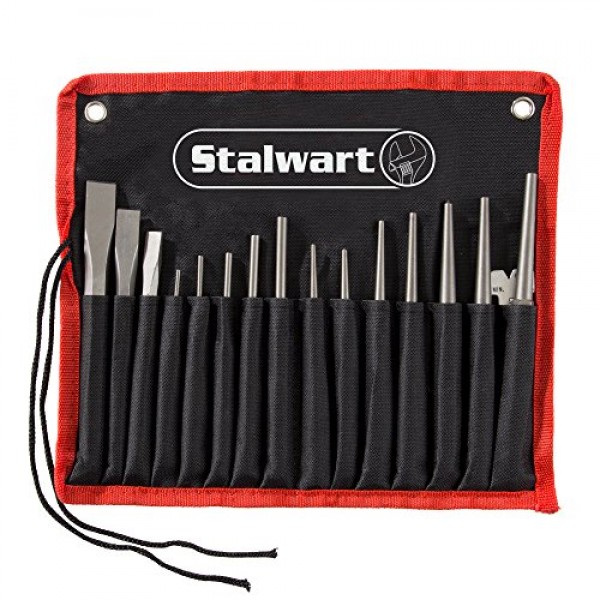 Punch And Chisel Set, 16 Pieces- Includes Taper Punches, Cold Chis...