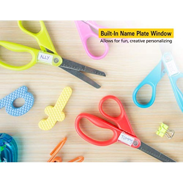 Stanley Guppy 5-Inch Blunt Tip Kids Scissors, Assorted Colors - Pa...