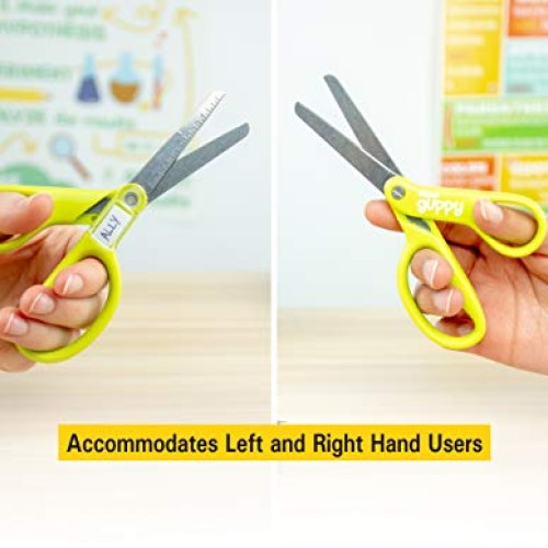 Stanley Guppy 5-Inch Blunt Tip Kids Scissors, Assorted Colors - Pa...