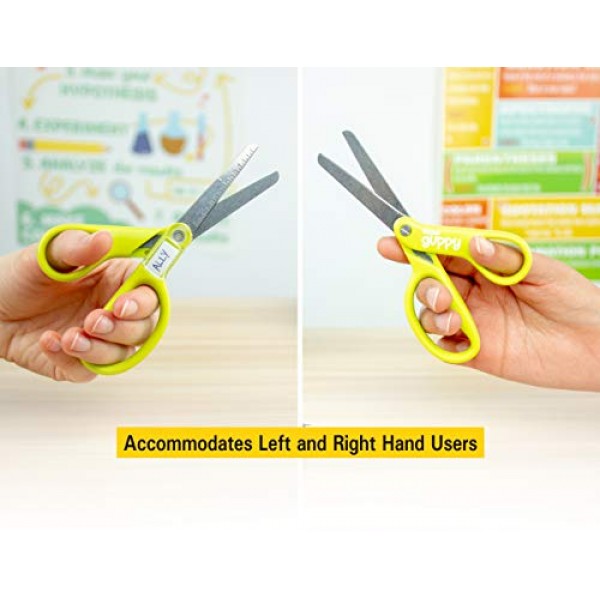 Stanley Guppy 5-Inch Blunt Tip Kids Scissors, Assorted Colors - Pa...