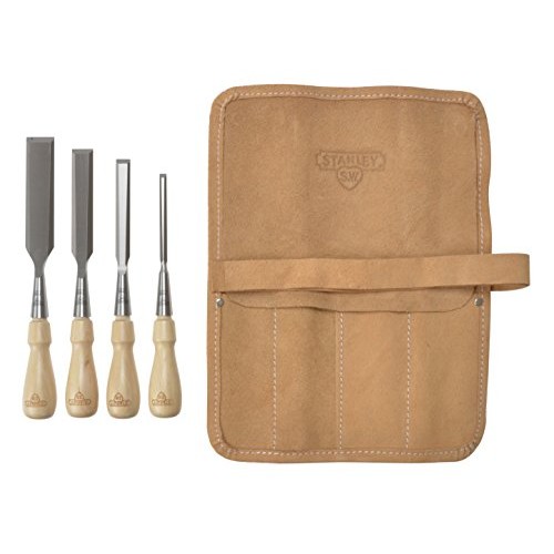 Stanley 1-16-791 Chisel-Set Sweetheart 4-piece, Silver/Tan Brown