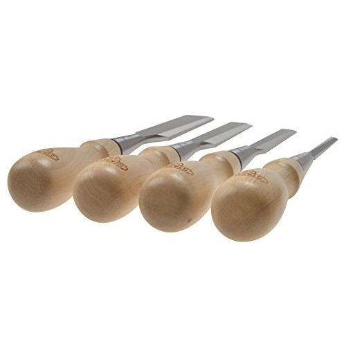 Stanley 1-16-791 Chisel-Set Sweetheart 4-piece, Silver/Tan Brown