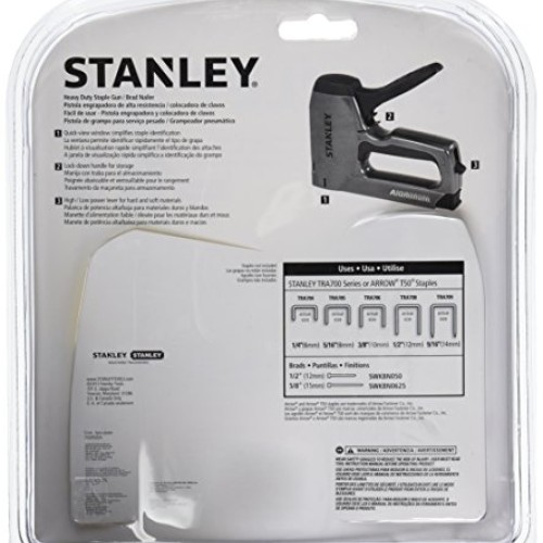 STANLEY SharpShooter Plus Nail , Heavy Duty, Gray/Black TR250