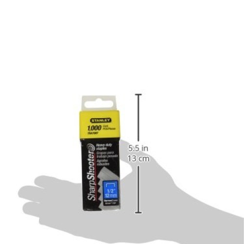 Stanley TRA708T Sharpshooter 1/2-Inch Leg Length Staples, Steel 1...