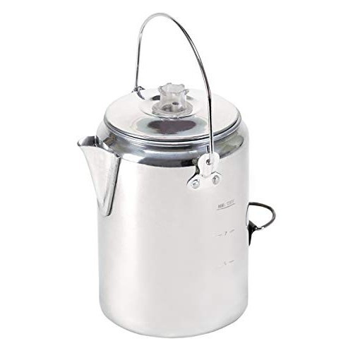 Stansport Campers Percolator Coffee Pot 9 Cups 277,Silver