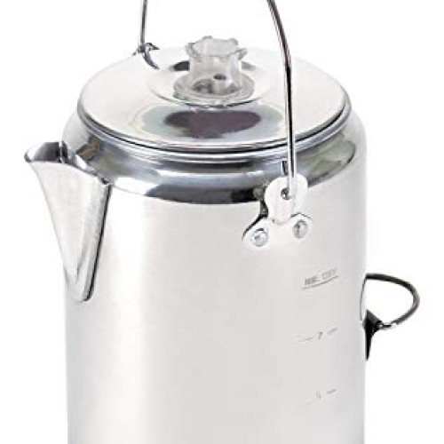 Stansport Campers Percolator Coffee Pot 9 Cups 277,Silver