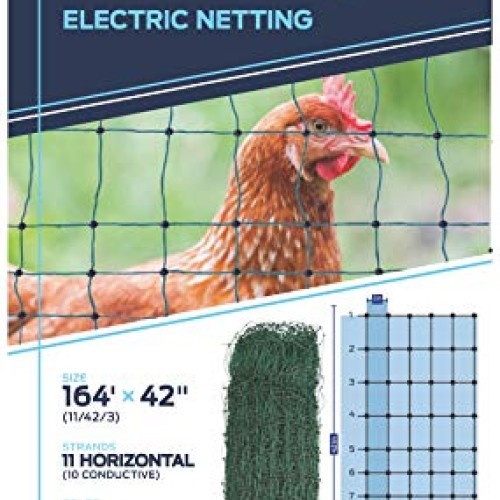 Starkline Electric Poultry Netting 42 x 164 - Green Chicken Elec...