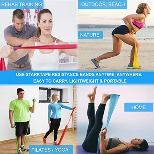 Resistance Bands Set. 5 Pack Non-Latex Physical Therapy, Professio...