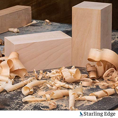 Basswood Carving Blocks - 4 Piece Wood Carving Kit with 2 x 2 x ...