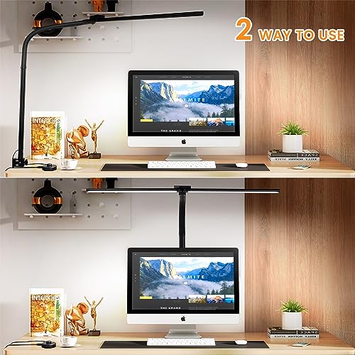 StarMoitic LED Desk Lamp for Home Office - Dual Swing Arm Eye-Cari...